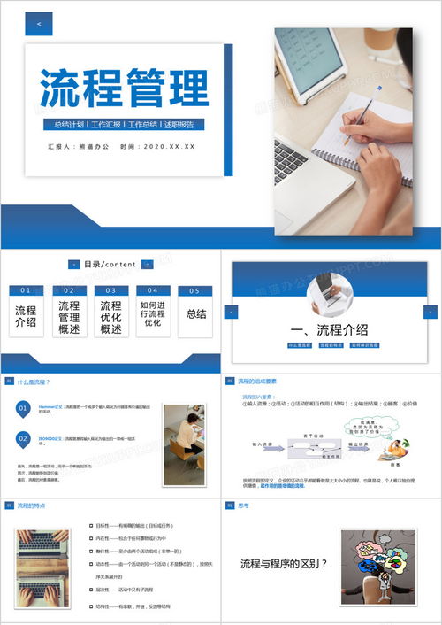 藍色漸變簡約公司業(yè)務(wù)員工流程管理知識培訓(xùn)ppt模板下載 熊貓辦公